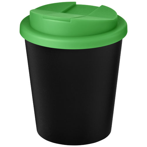 Gobelet recyclé personnalisé Espresso Eco 250 ml anti-déversement Americano® noir / Vert